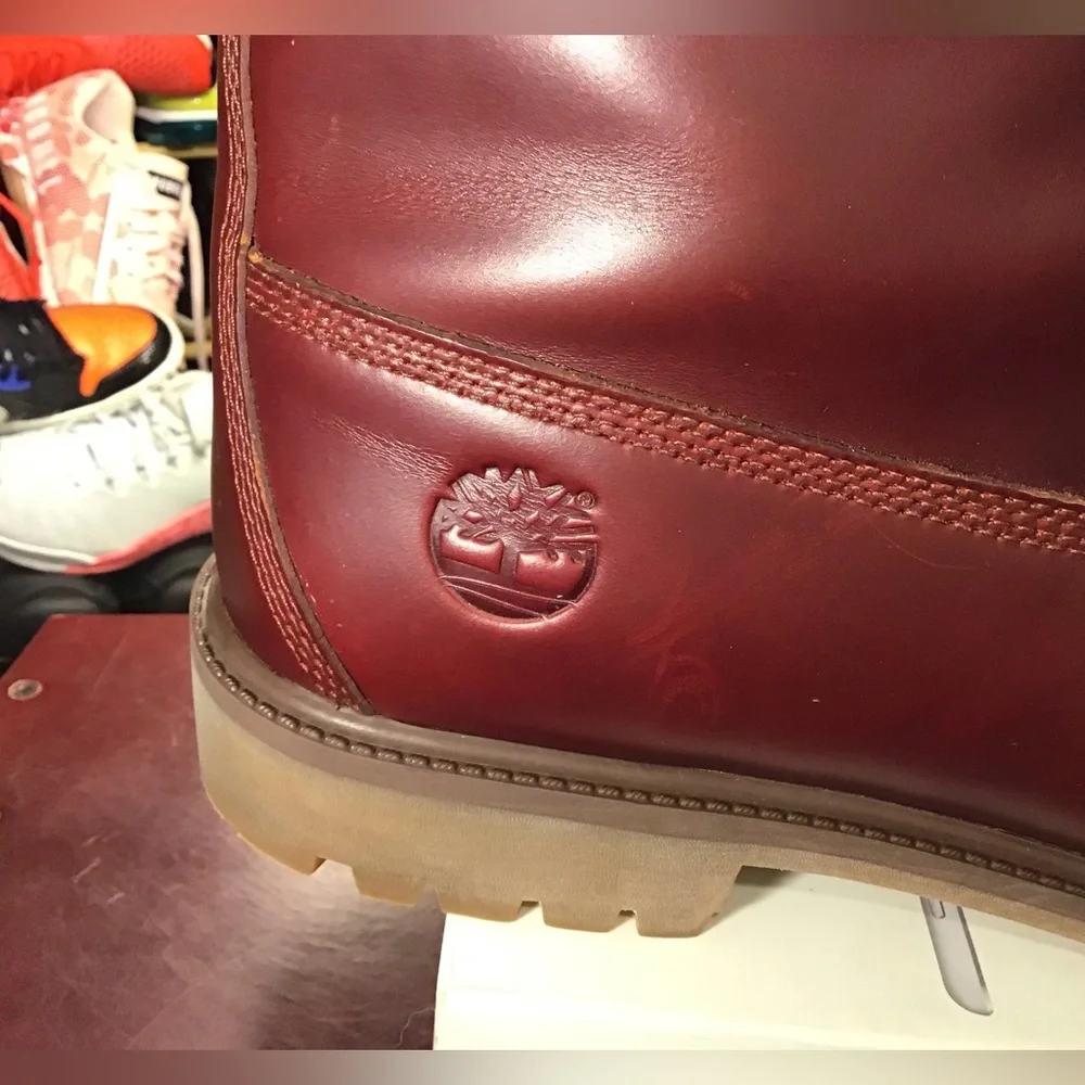 Timberland Heritage 6 Inch Sz 13M Men's Merlot Color Leather TB 0A22W9 - Picture 8 of 16